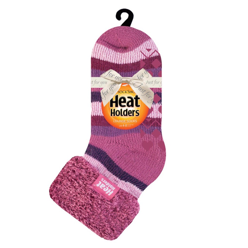 Γυναικείες κάλτσες HEAT HOLDERS Lounge - muted pink stripe