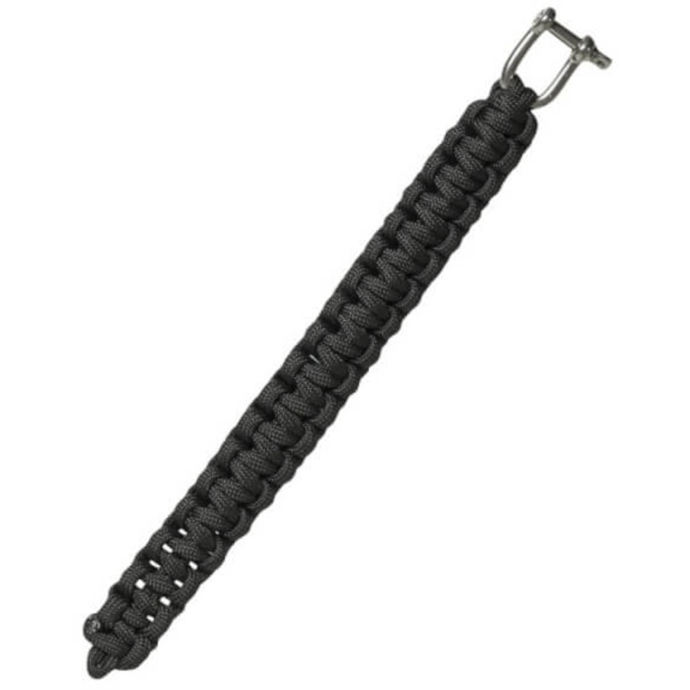 Βραχιόλι επιβίωσης paracord OUTDOOR EDC - μαύρο