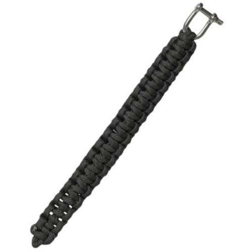 Βραχιόλι επιβίωσης paracord OUTDOOR EDC - μαύρο