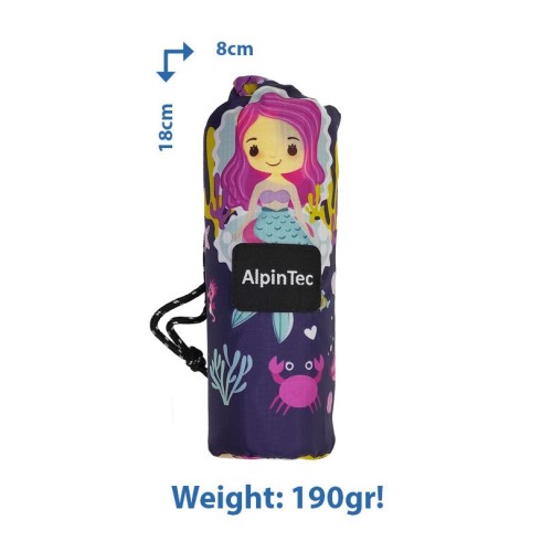 Πετσέτα ALPINTEC Microfiber DryFast Kids 70×120 - Mermaid