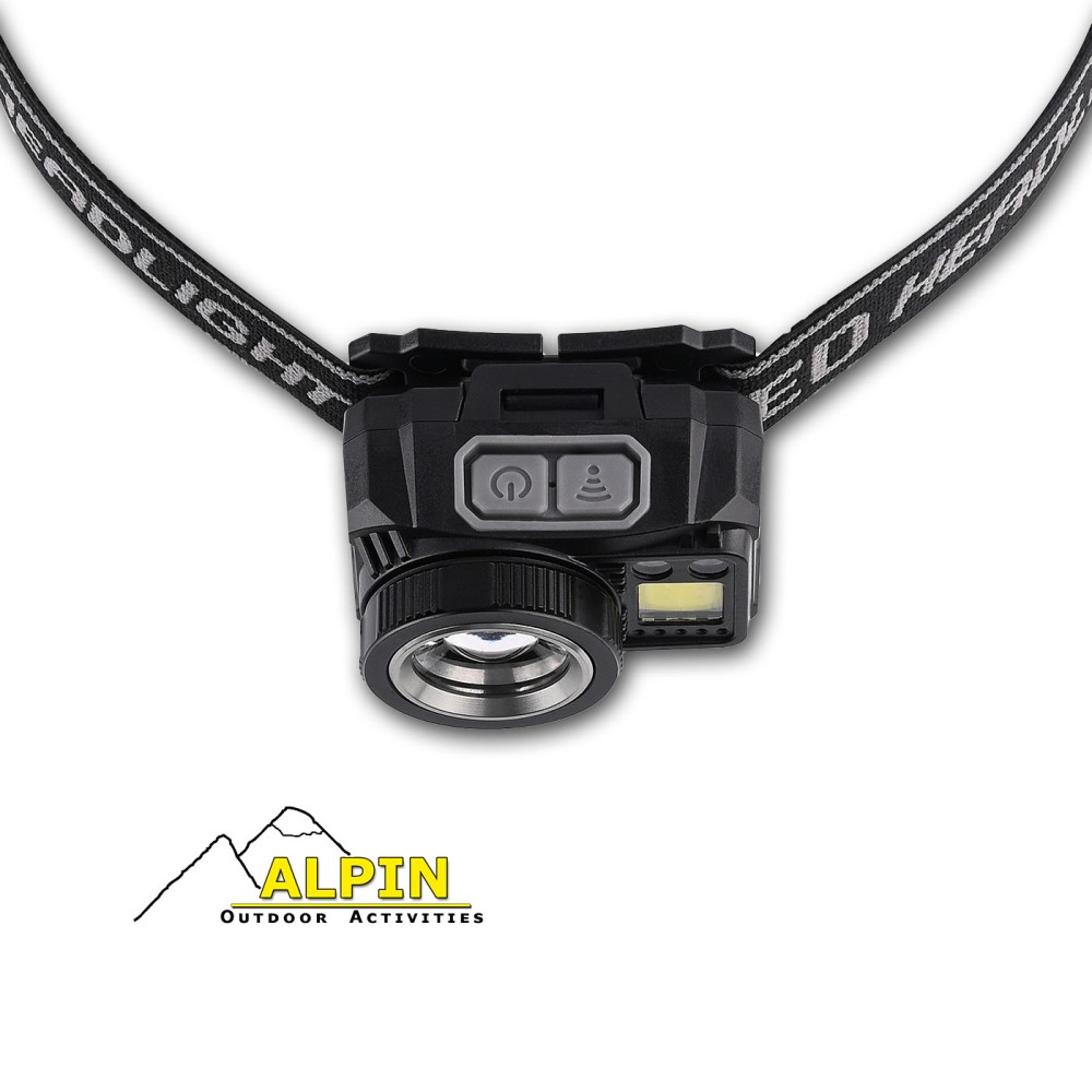 Φακος κεφαλης ALPIN 500Lm Focus Sensor Red/White Cob