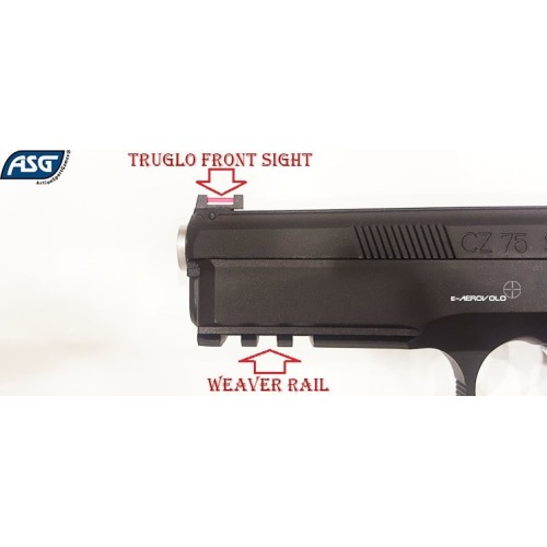 Asg Αεροβόλο Πιστόλι CO2 CZ 75 SP-01 Shadow (Full Metal/Blowback) Blowback Μεταλλικό 4.5mm