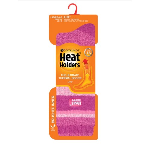 Γυναικείες ΚΑΛΤΣΕΣ HEAT HOLDERS Lite Jacquard Stripe Socks - Clayton - Pink