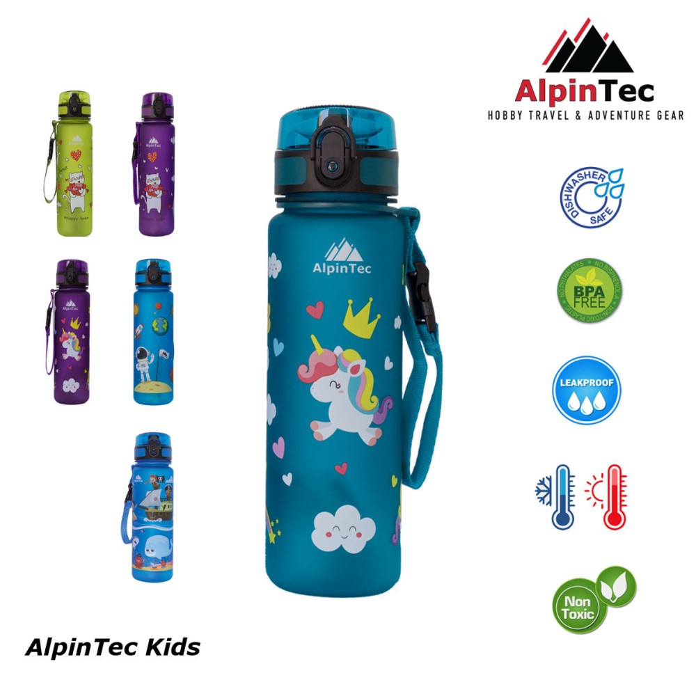 Παγούρι ALPINTEC Kids 500ml Kids μονόκερως - σιέλ