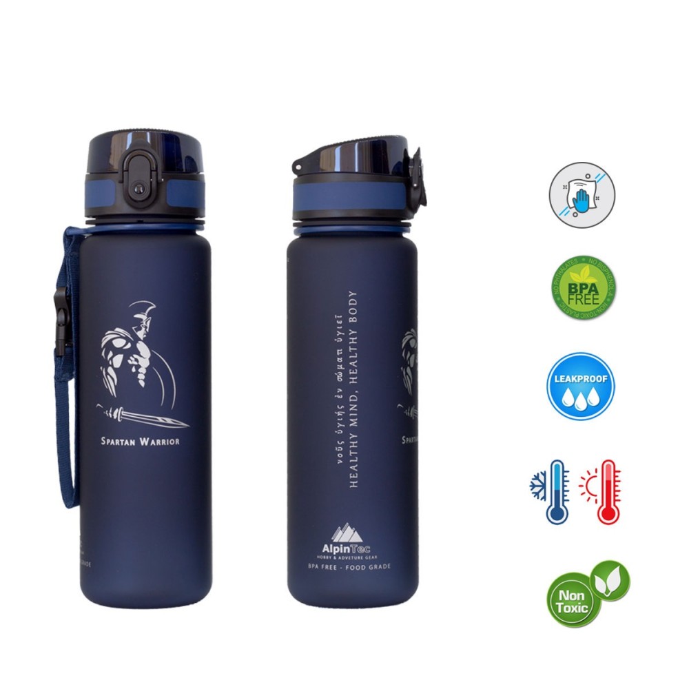 Παγούρι ALPINTEC 500ml Spartan Warrior - σκούρο μπλε