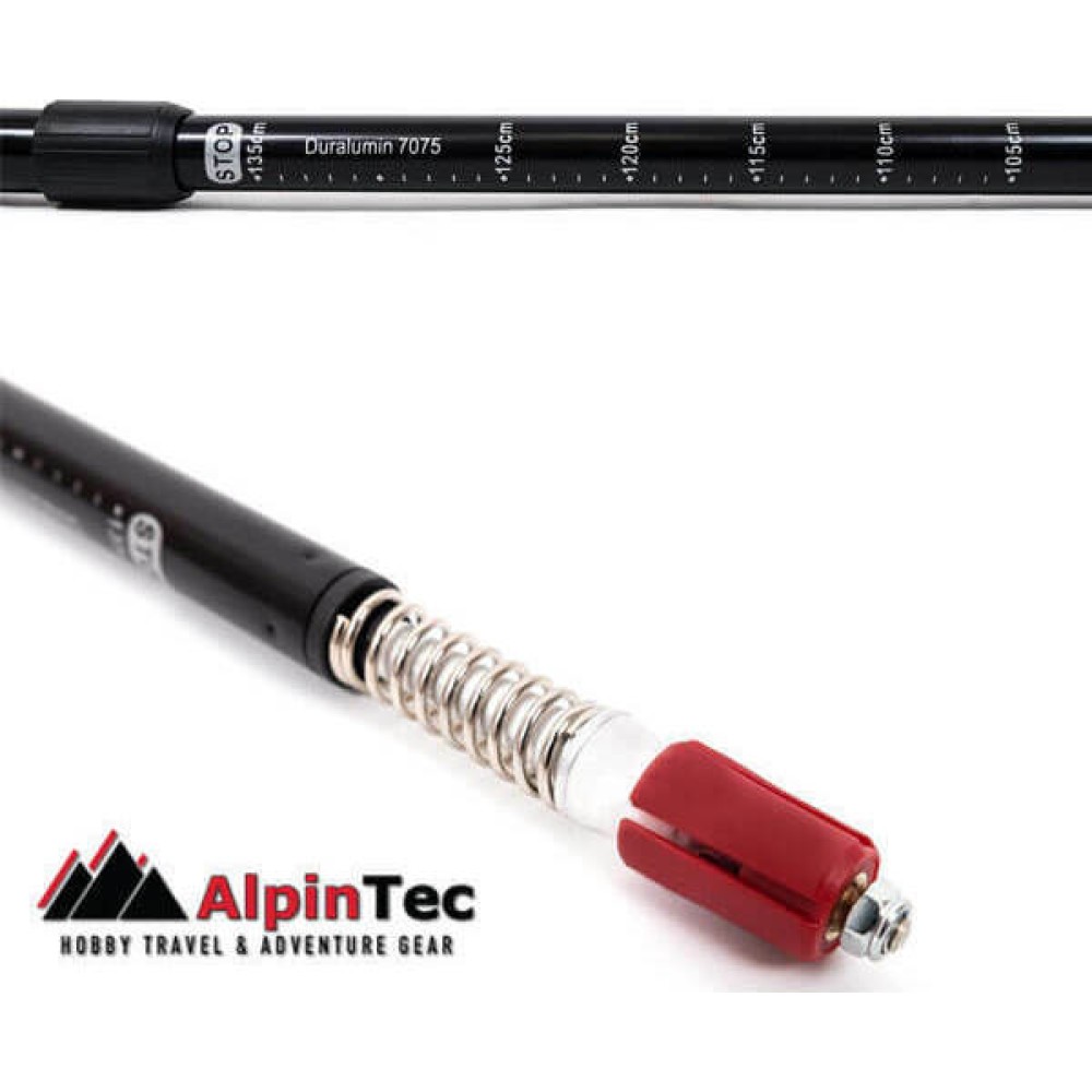 Μπατόν πεζοπορίας ALPITEC Eagle antishock - μαύρο