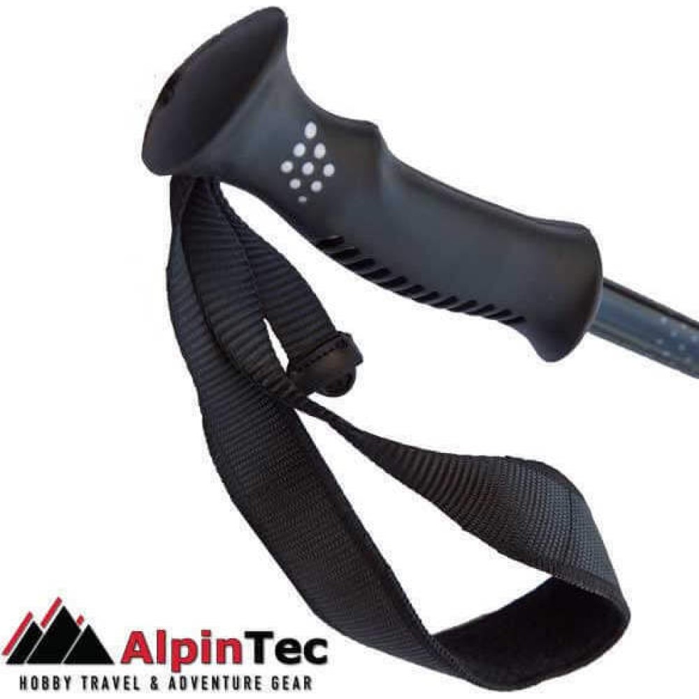 Μπατόν πεζοπορίας ALPITEC Eagle antishock - μαύρο