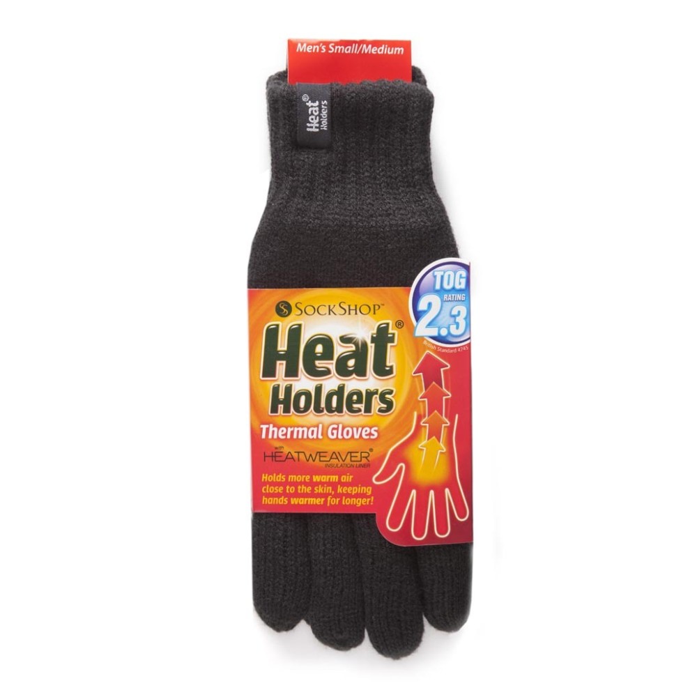Ανδρικά Heat Holders Heat Weaver Gloves charcoal