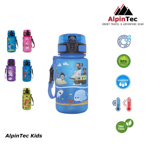 Παγούρι ALPINTEC Kids 350ml Πειρατές - γαλάζιο