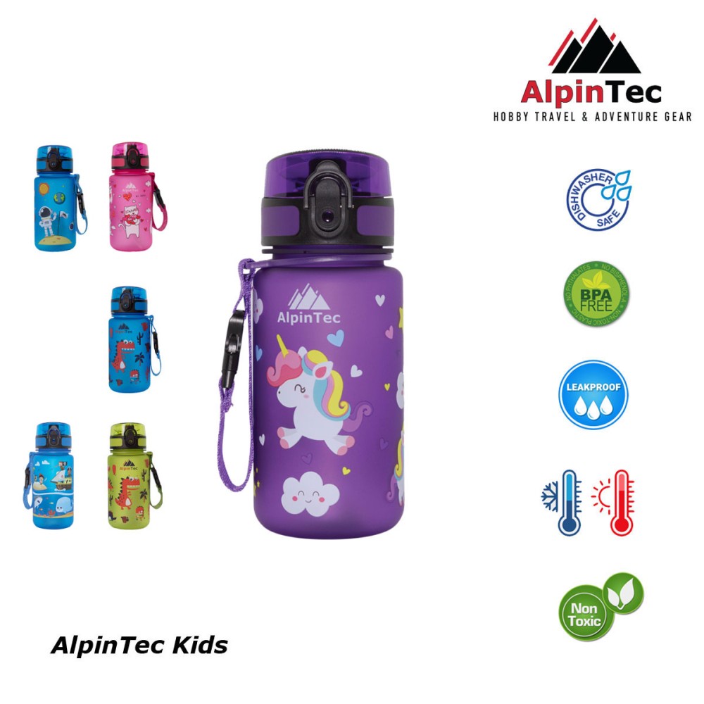 Παγούρι ALPINTEC Kids 350ml Μονόκερως - μωβ