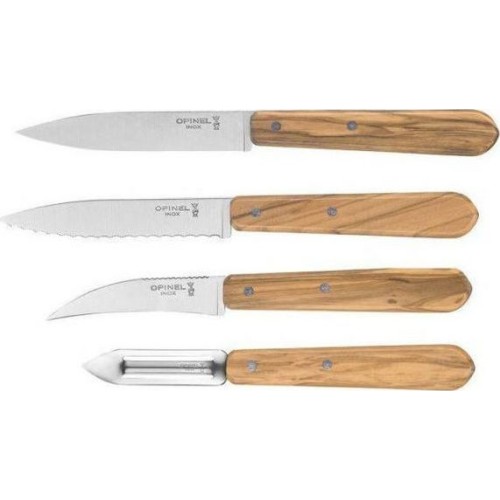 Σετ μαχαίρια Κουζίνας "Essentials Olive" OPINEL