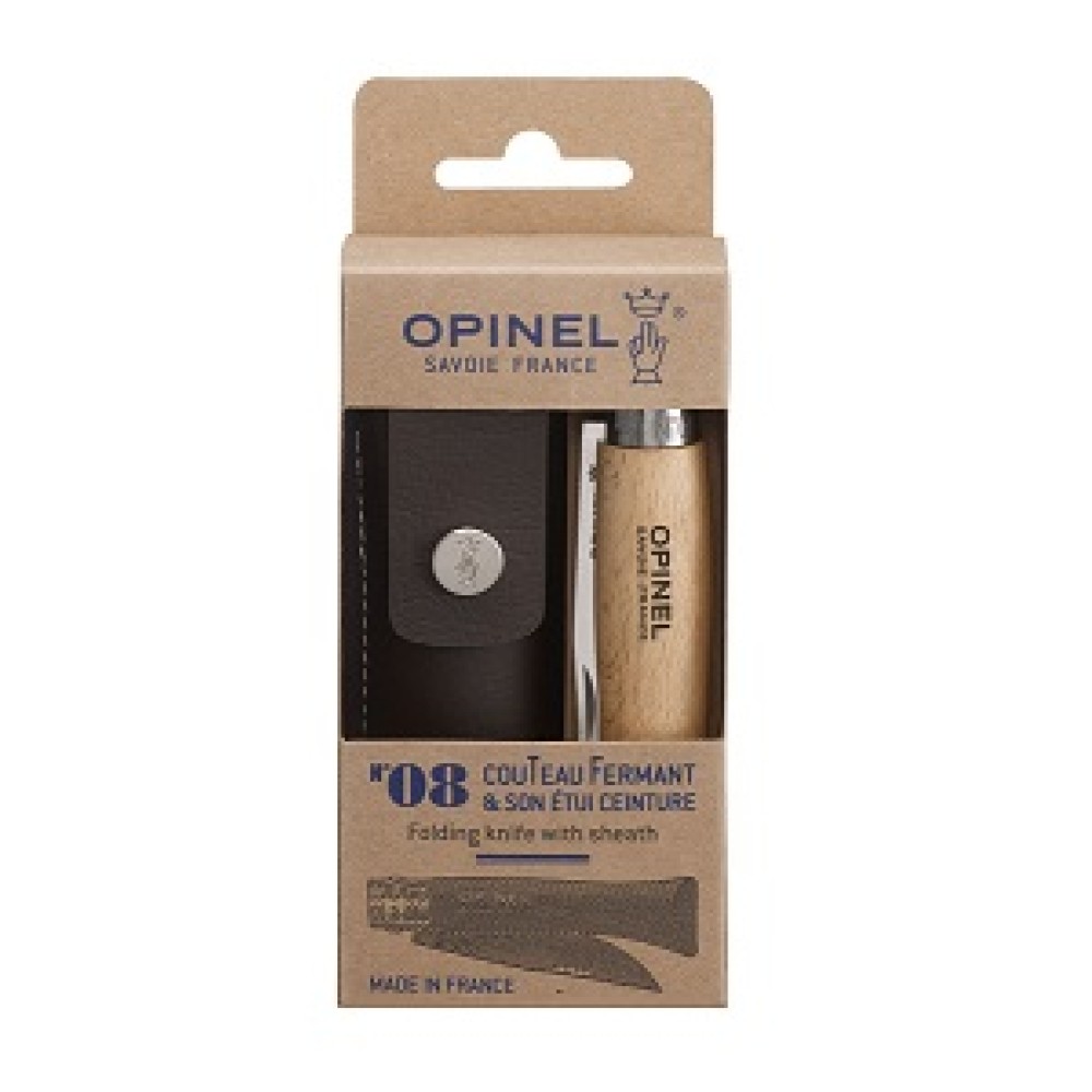 Σουγιάς OPINEL inox No8 με θήκη - οξυά