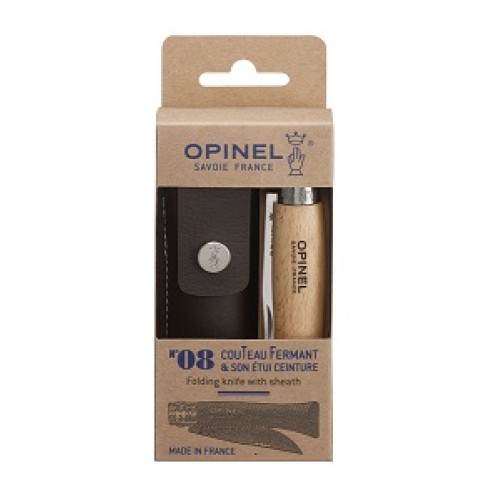 Σουγιάς OPINEL inox No8 με θήκη - οξυά