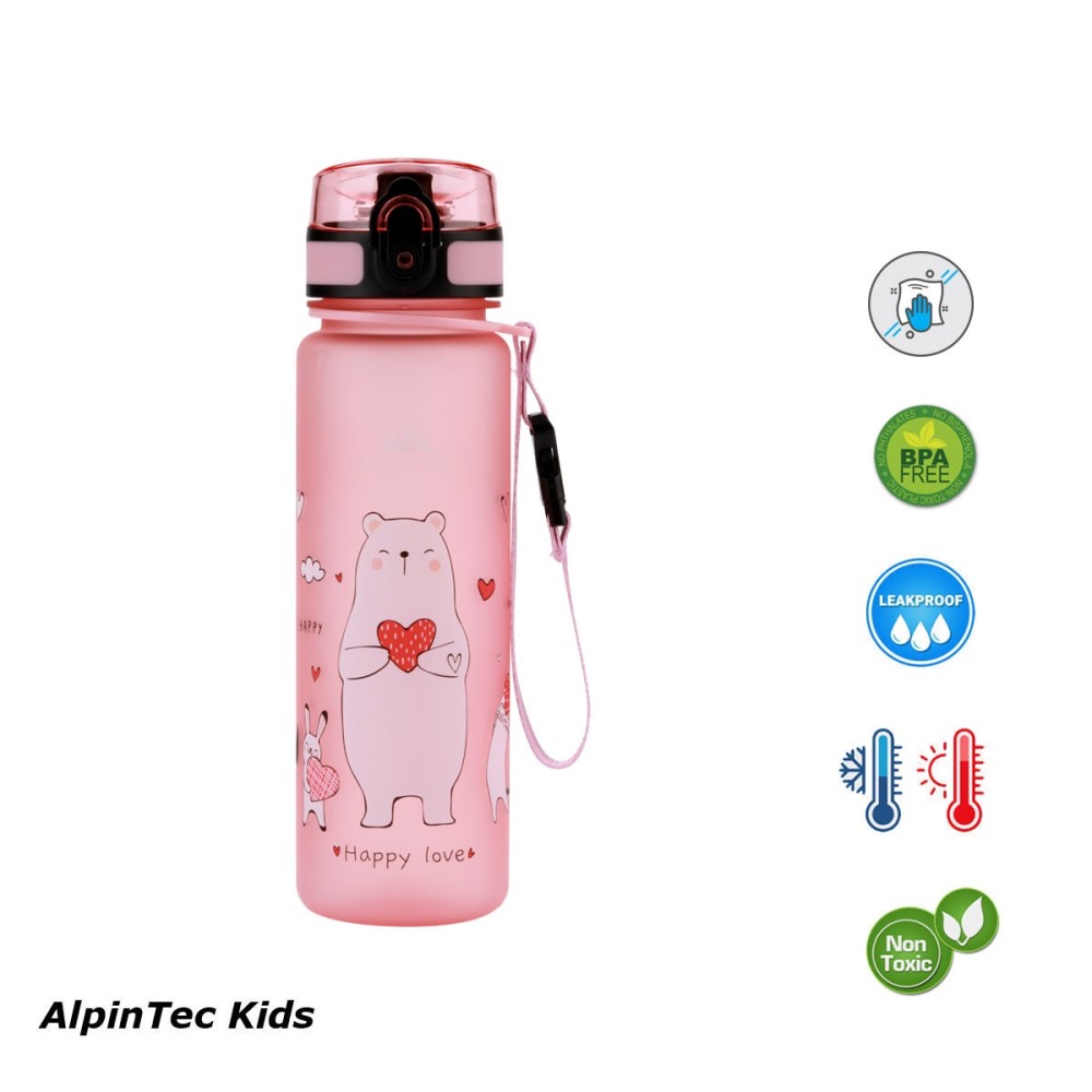 Παγούρι ALPINTEC Kids 500ml Ζωάκια - φλαμίγκο