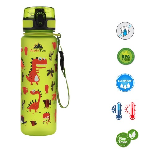 Παγούρι ALPINTEC Kids 500ml Dino - πράσινο