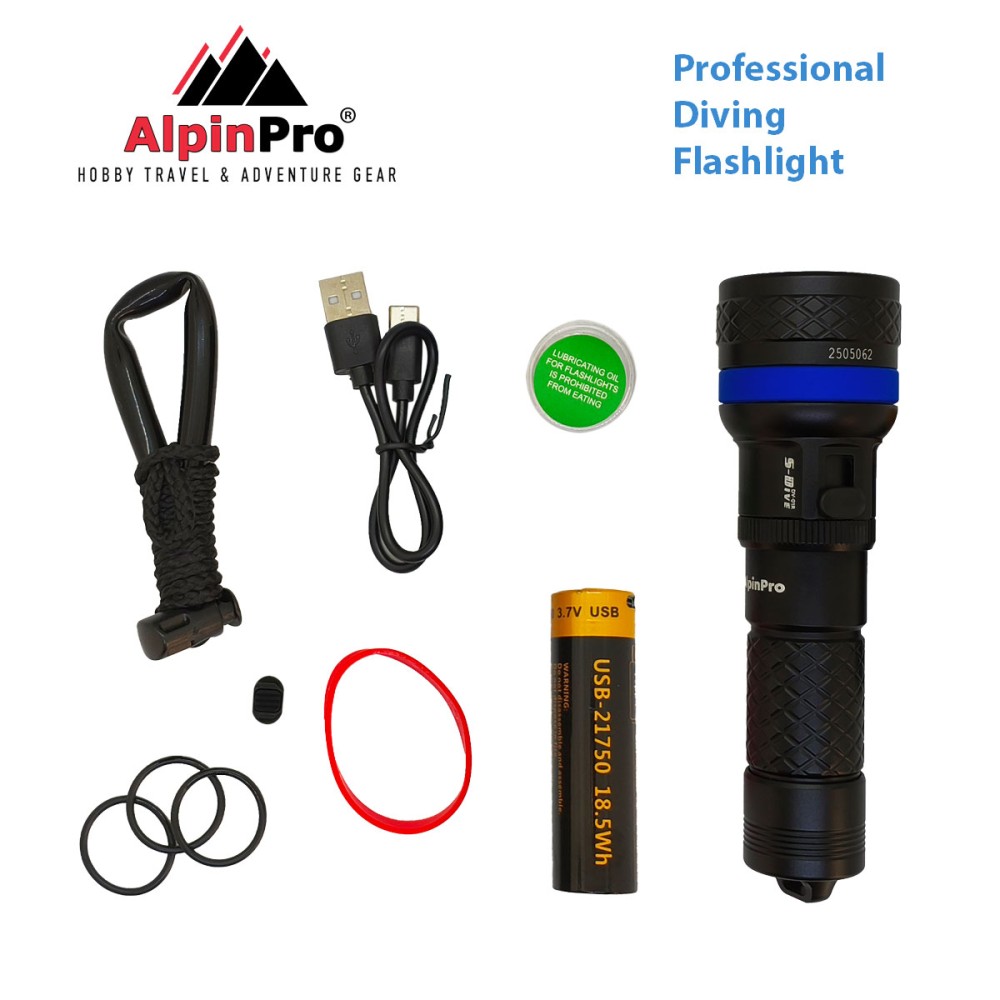 AlpinPro Φακός Κατάδυσης LED DV-01R  S-DIVE