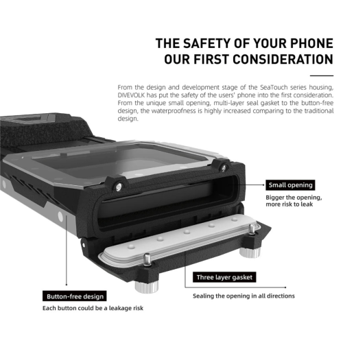 New DIVEVOLK Seatouch 4 Max Plus 60m housing