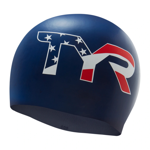 TYR USA Silicone Adult Swim Cap  // BLACK