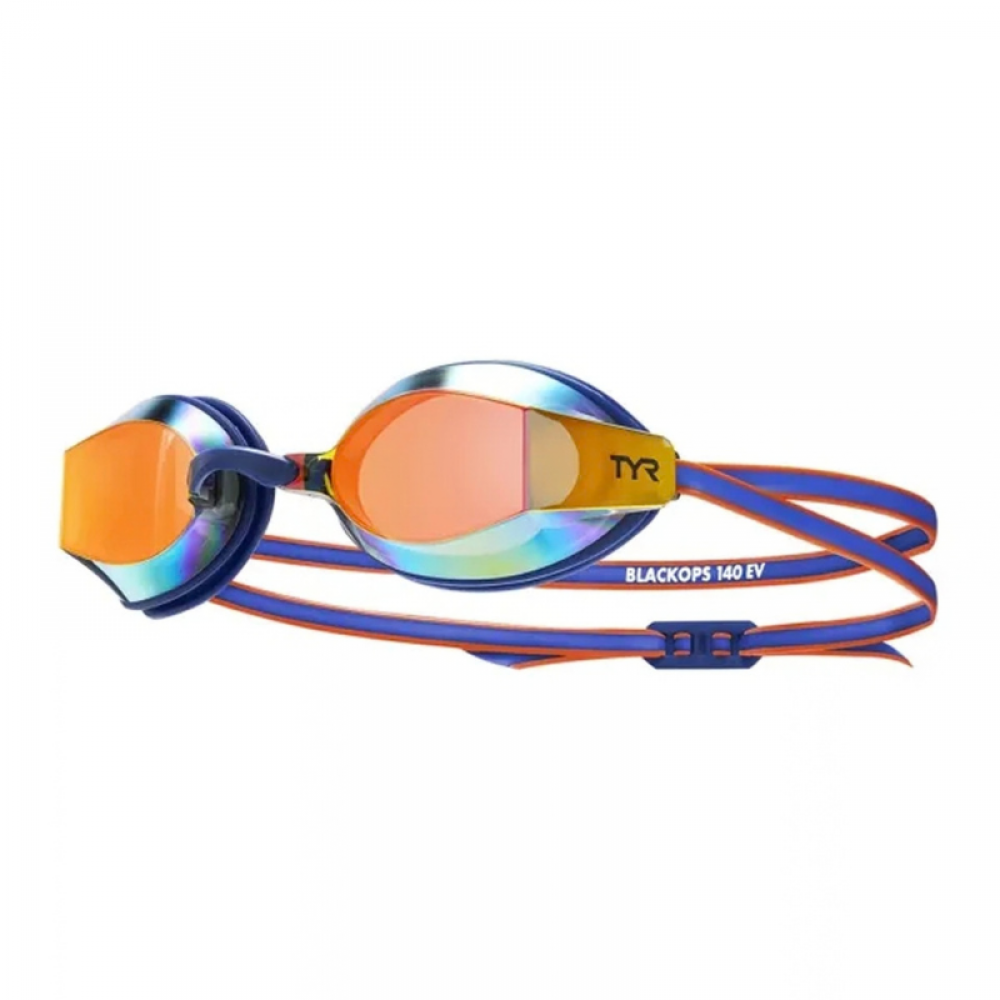 TYR ADULTS BLACK OPS EV MIRRORED RACING GOGGLES //  NAVY/MULTI