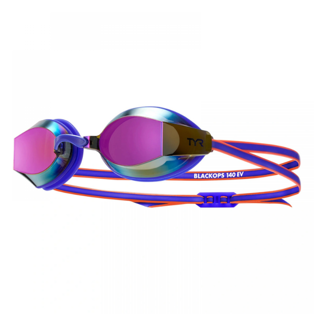 TYR ADULTS BLACK OPS EV MIRRORED RACING GOGGLES //  ROYAL/MULTI