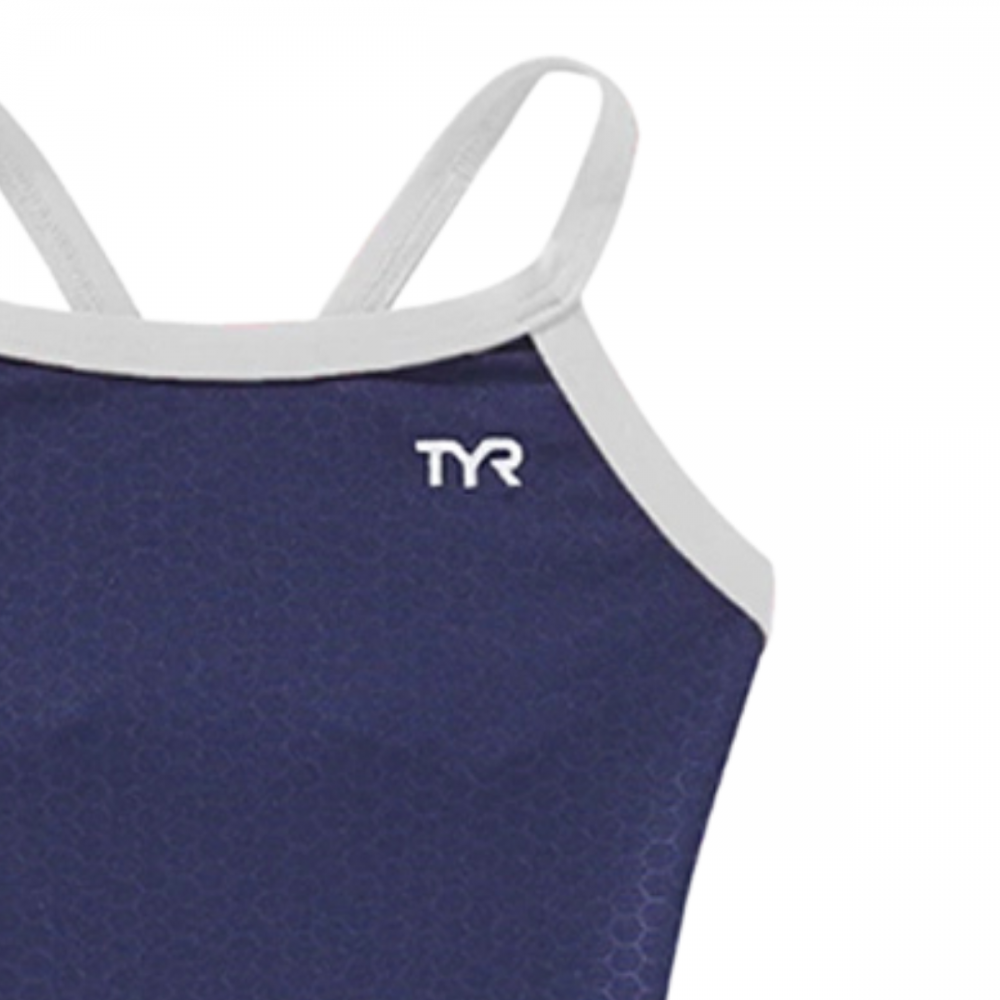 TYR Girls Durafast Elite® Diamondfit Swimsuit – Hexa - Navy