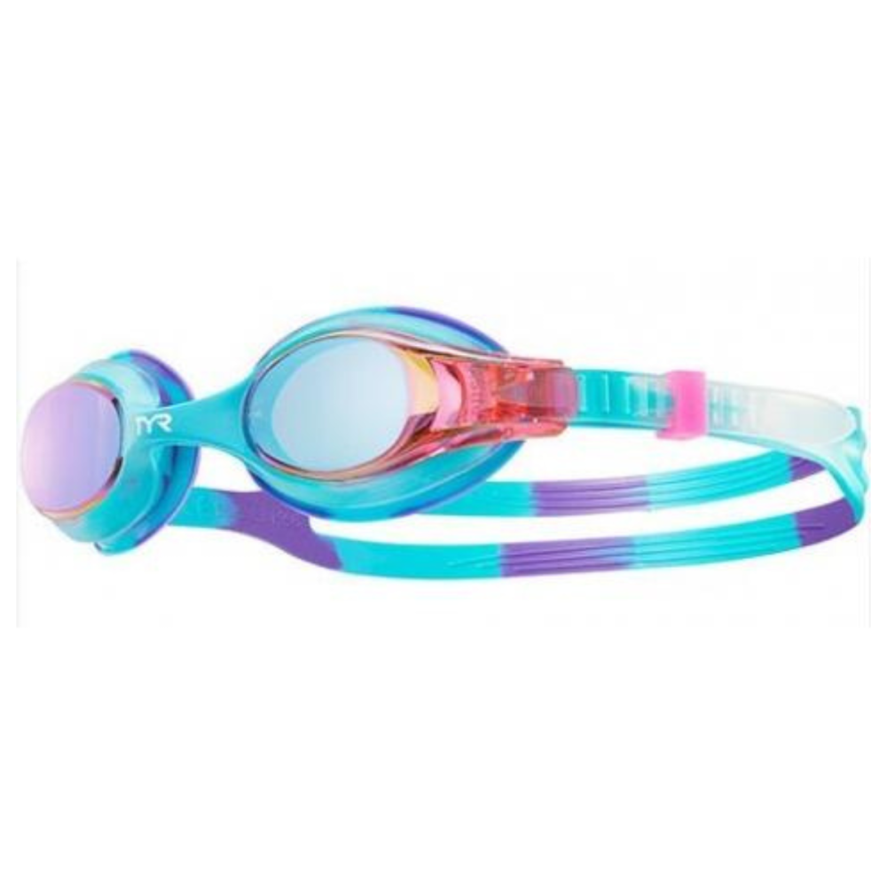 TYR KIDS’ MIRRORED SWIMPLE GOGGLES – TIE DYE // PURPLE-TURQUOISE-PURPLE