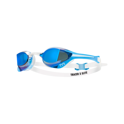 TYR ADULT TRACER-X ELITE MIRRORED RACING GOGGLES // BLUE-WHITE