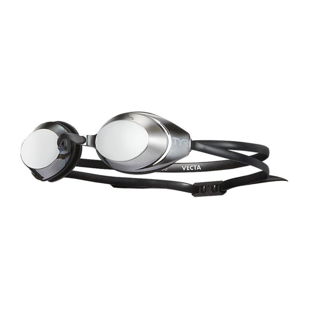 TYR ADULT VECTA MIRRORED RACING GOGGLES // SILVER-BLACK