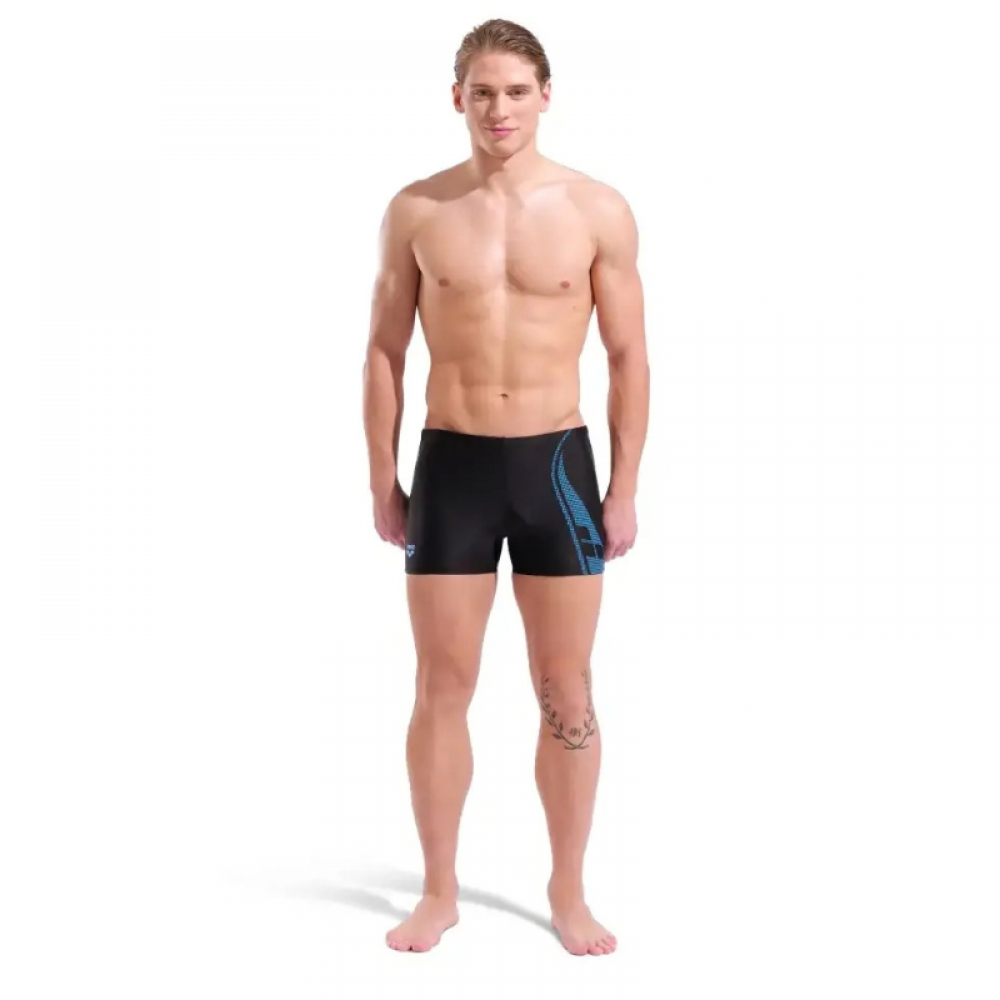 ARENA Ανδρικό μαγιό Graphic Swim Short // Black-Turquoise