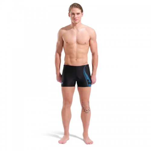 ARENA Ανδρικό μαγιό Graphic Swim Short // Black-Turquoise