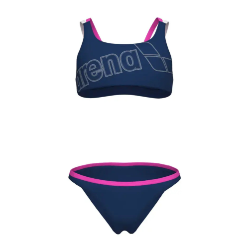ΠΑΙΔΙΚΟ ΜΑΓΙΟ ARENA Girl'S Logo Swimsuit Two Pcs // Μπλε-Ροζ