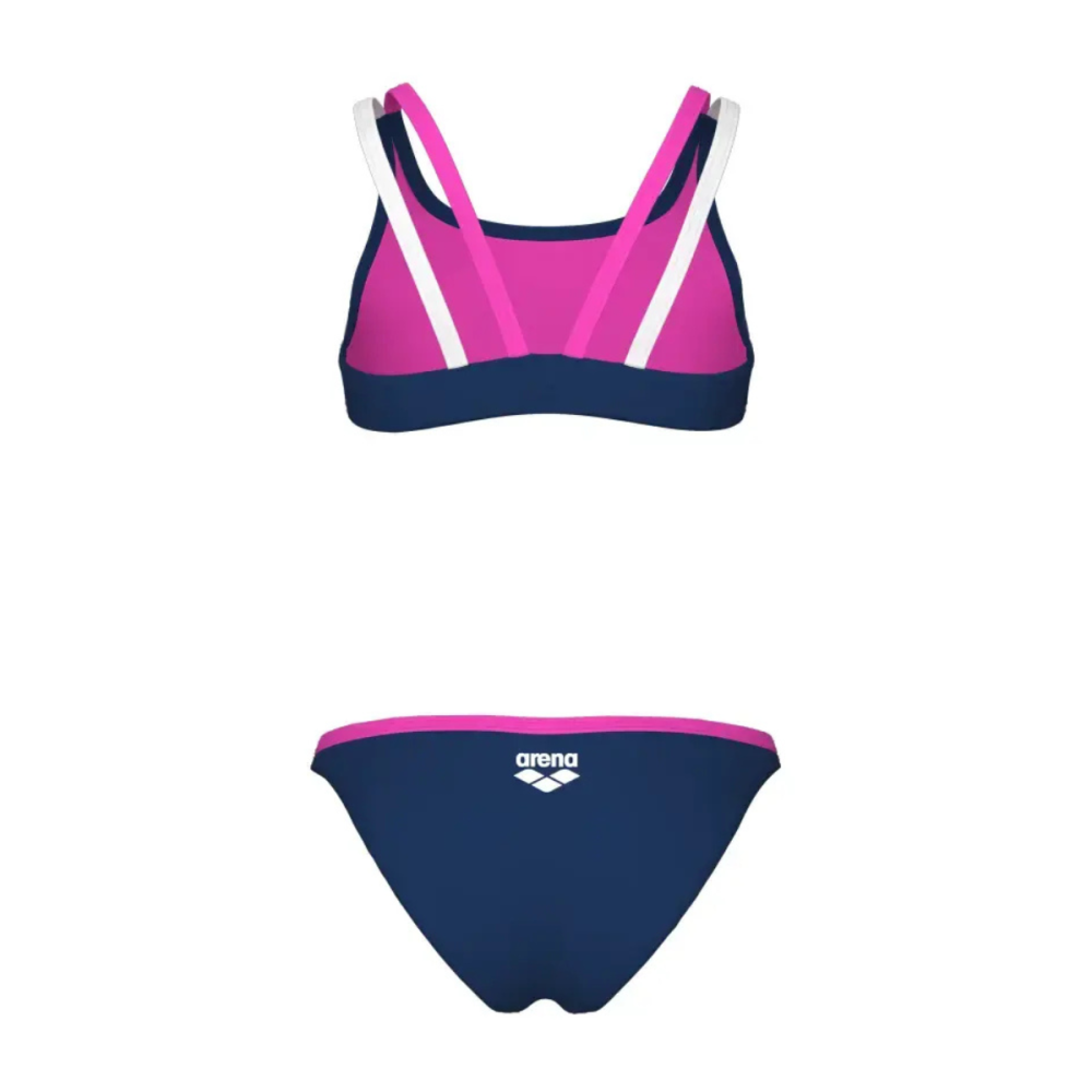 ΠΑΙΔΙΚΟ ΜΑΓΙΟ ARENA Girl'S Logo Swimsuit Two Pcs // Μπλε-Ροζ