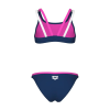 ΠΑΙΔΙΚΟ ΜΑΓΙΟ ARENA Girl'S Logo Swimsuit Two Pcs // Μπλε-Ροζ