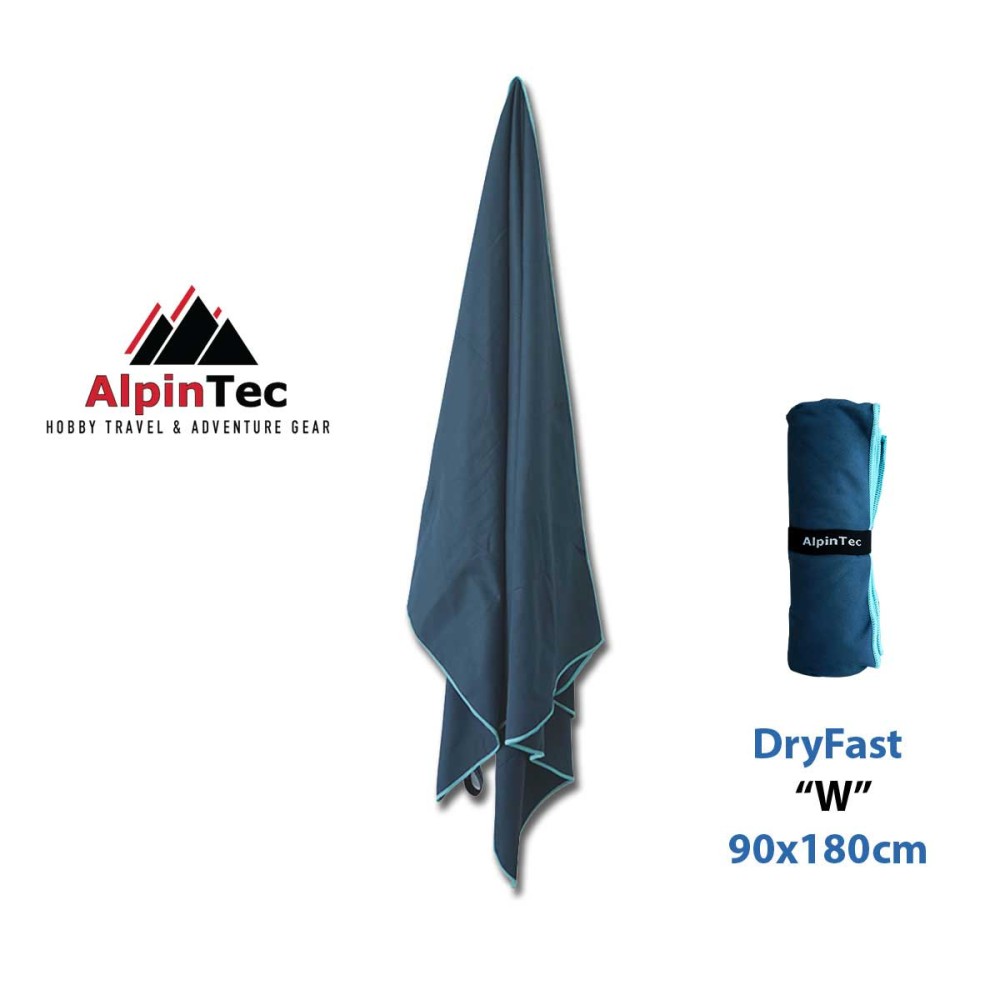 Πετσέτα ALPINTEC Microfiber DryFast ''W" XXL Navy Μπλε