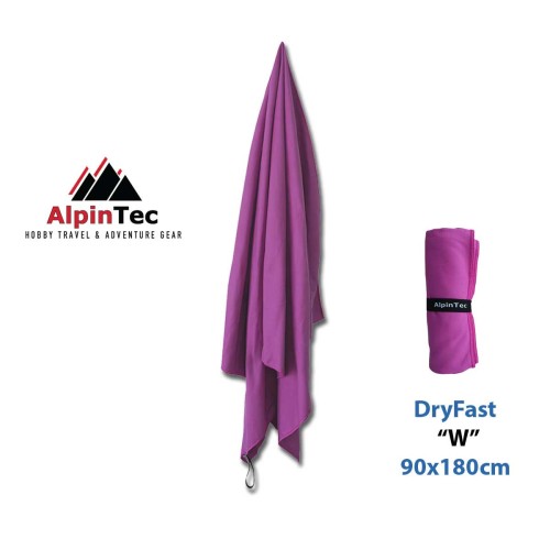 Πετσέτα ALPINTEC Microfiber DryFast ''W" XXL Μωβ