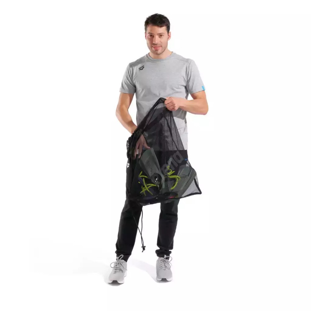 Arena One Go Mesh Unisex Τσάντα Πλάτης Κολυμβητηρίου // Μαύρη