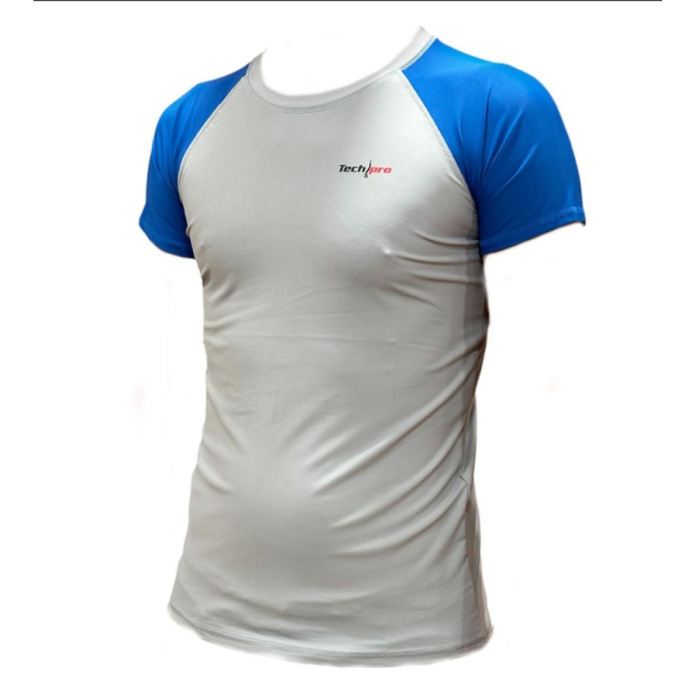 BLOCK RASH GUARD S/S ΓΚΡΙ/ΜΠΛΕ TECH-PRO