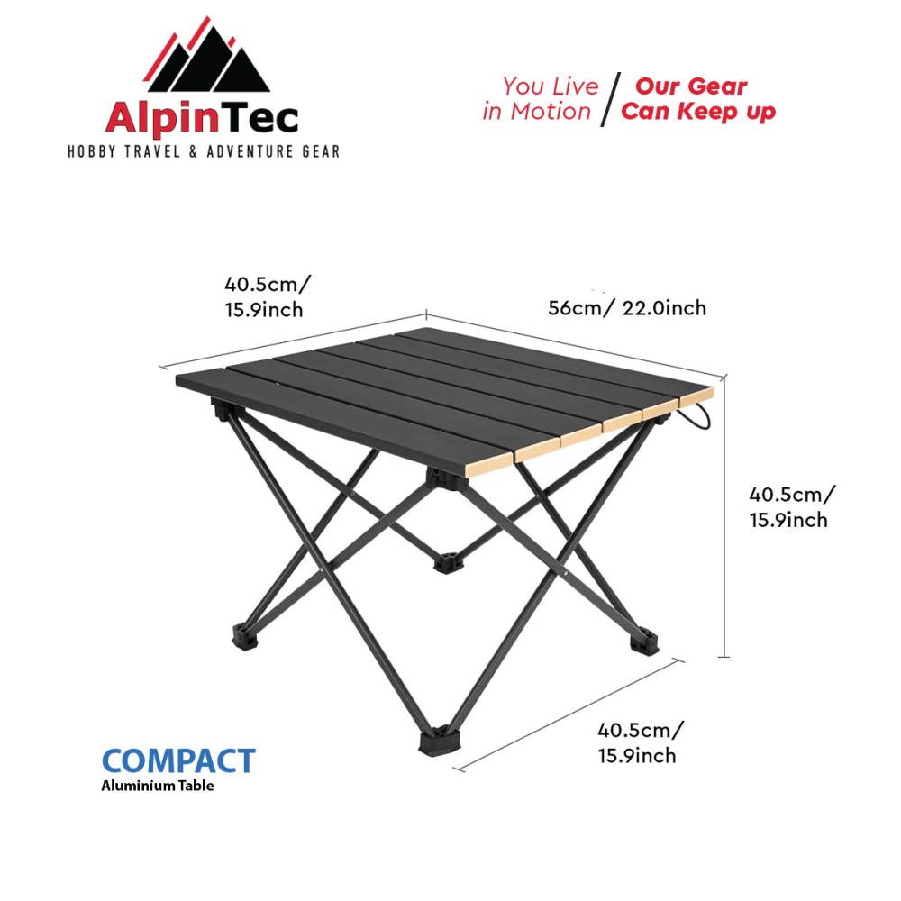 AlpinTec Foldable Τραπεζάκι Αλουμινίου Compact