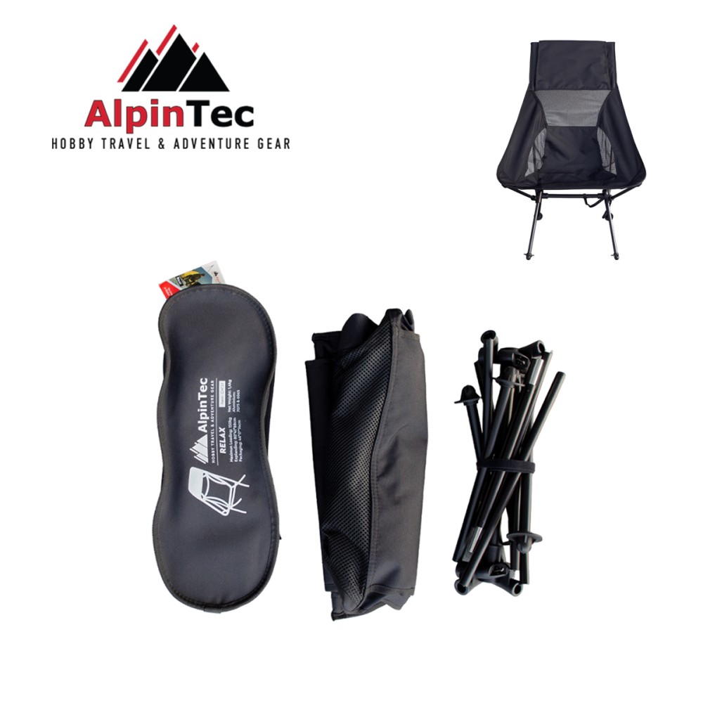 Καρέκλα παραλίας ALPINTEC Relax - μαύρο