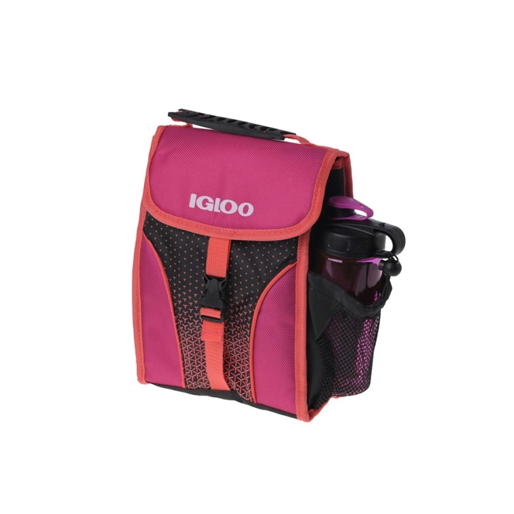 ΤΣΑΝΤΑ-ΨΥΓΕΙΟ IGLOO με παγούρι Lunch Bag // Ροζ