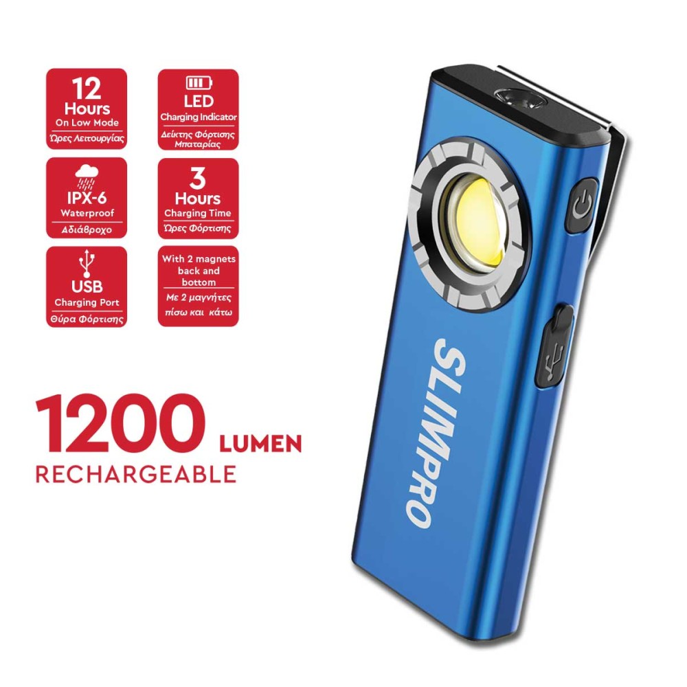 Φακός ALPINPRO Slim-Pro // Μπλε