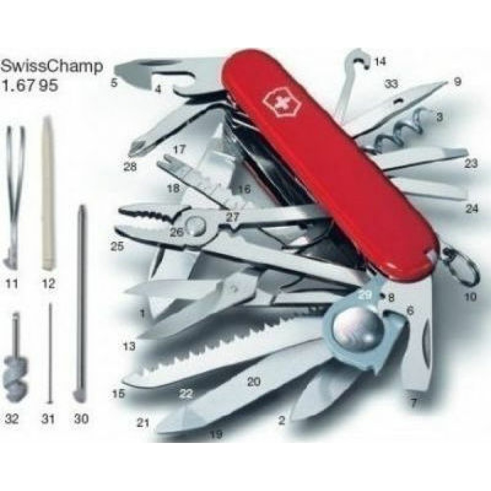 Ελβετικός σουγιάς VICTORINOX Swisschamp 1.6795