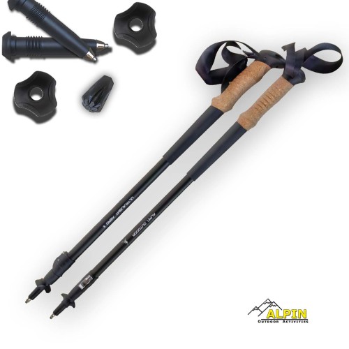 Μπατόν Πεζοπορίας Alpin Ultralight Aero II- Βαση Camera // Μαύρο