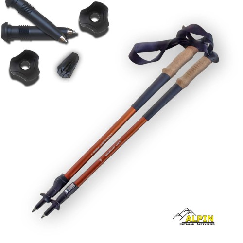 Μπατόν Πεζοπορίας Alpin Ultralight Aero II- Βαση Camera // Πορτοκαλί