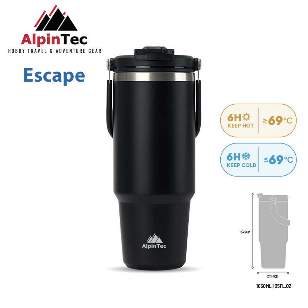 Θερμός ALPINTEC Escape 1050ml - Μαύρο