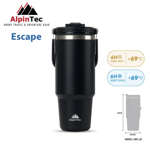 Θερμός ALPINTEC Escape 1050ml - Μαύρο