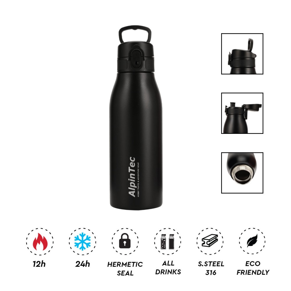Θερμός ALPINTEC Fellow2 600ml - μαύρο