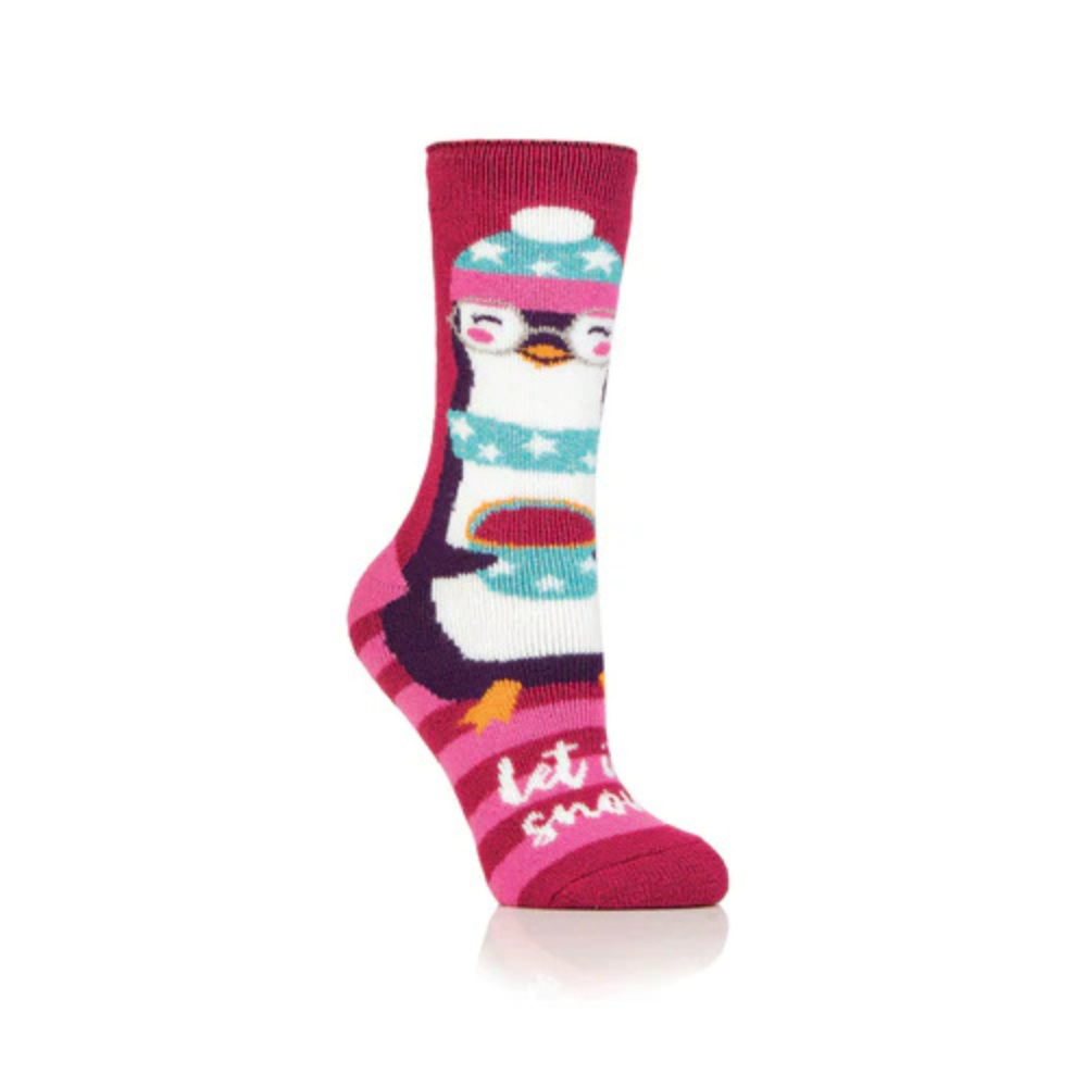 Γυναικείες Ισοθερμικές κάλτσες HEAT HOLDERS Lite Christmas Socks - Penguin