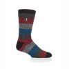 Ανδρικές κάλτσες HEAT HOLDERS Original Milan Thick Twist Stripe Socks - Black & Red