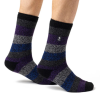Ανδρικές κάλτσες HEAT HOLDERS Original Milan Thick Twist Stripe Socks - Black & Purple
